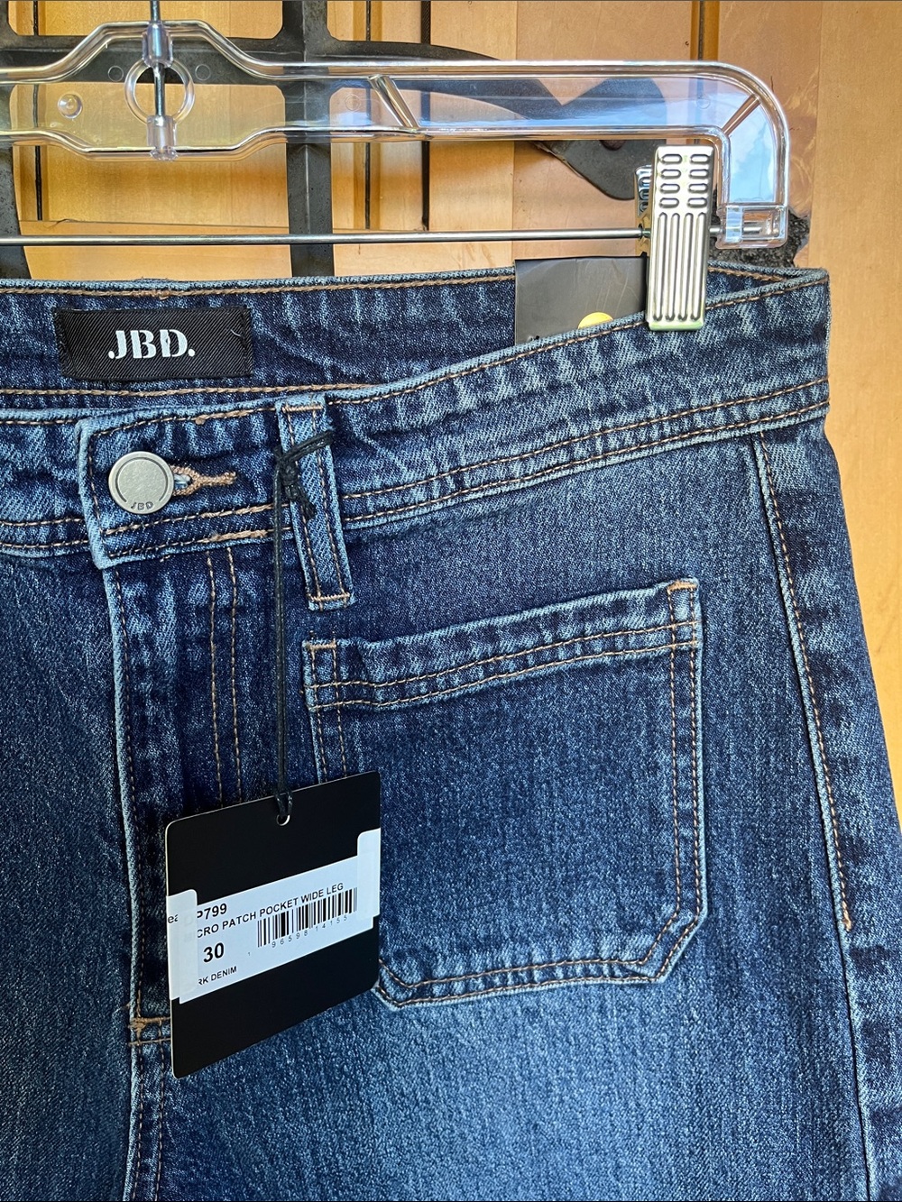 JBD Micro Patch Pocket Wide Leg Denim NWT - Picture 4 of 7